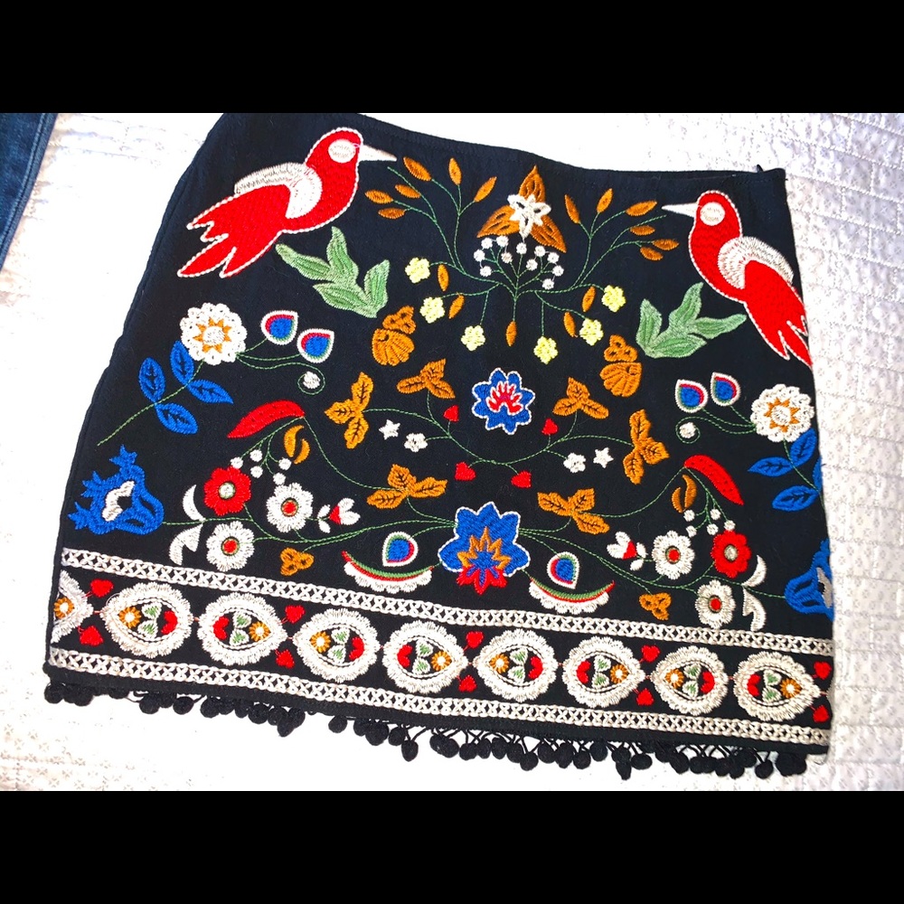 Umgee Embroidered Skirt
